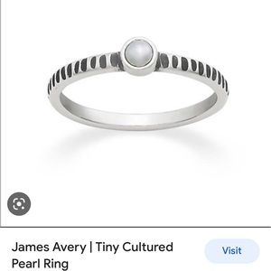 James Avery tiny pearl ring, retired design